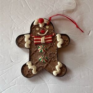 NEW - Gingerbread Man Cookie Cutter Sparkly Ornament